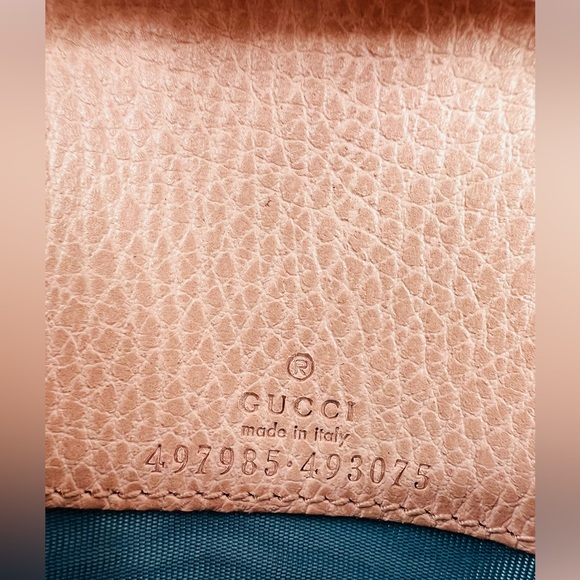 GUCCI Dollar Marmont Calfskin Enamel Logo Mini G Perfect Pink Wallet Chain Bag - Picture 7 of 16